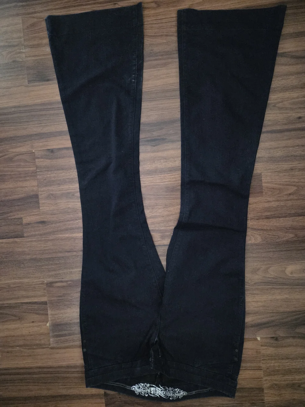 Express Black Flared Wide-Leg Jeans